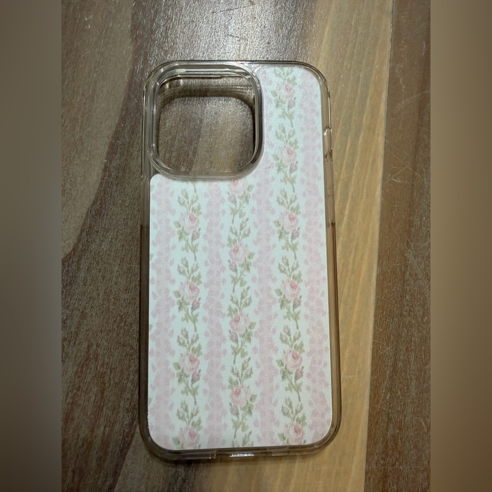 Floral Pattern Phone Case - Pink and Green